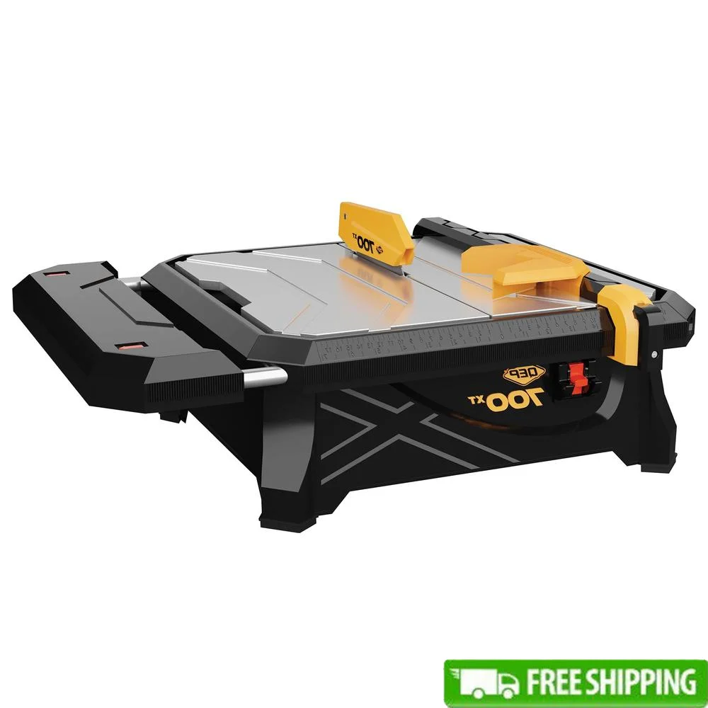 Tile Cutting Saw 3/4 HP 700XT with 7 in Diamond Blade and Table Extension Ceramic Marble Stone