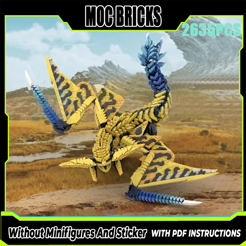 Exquisite new MOC building block animation model, Thunder Dragon technology modular children's toy DIY assembly set