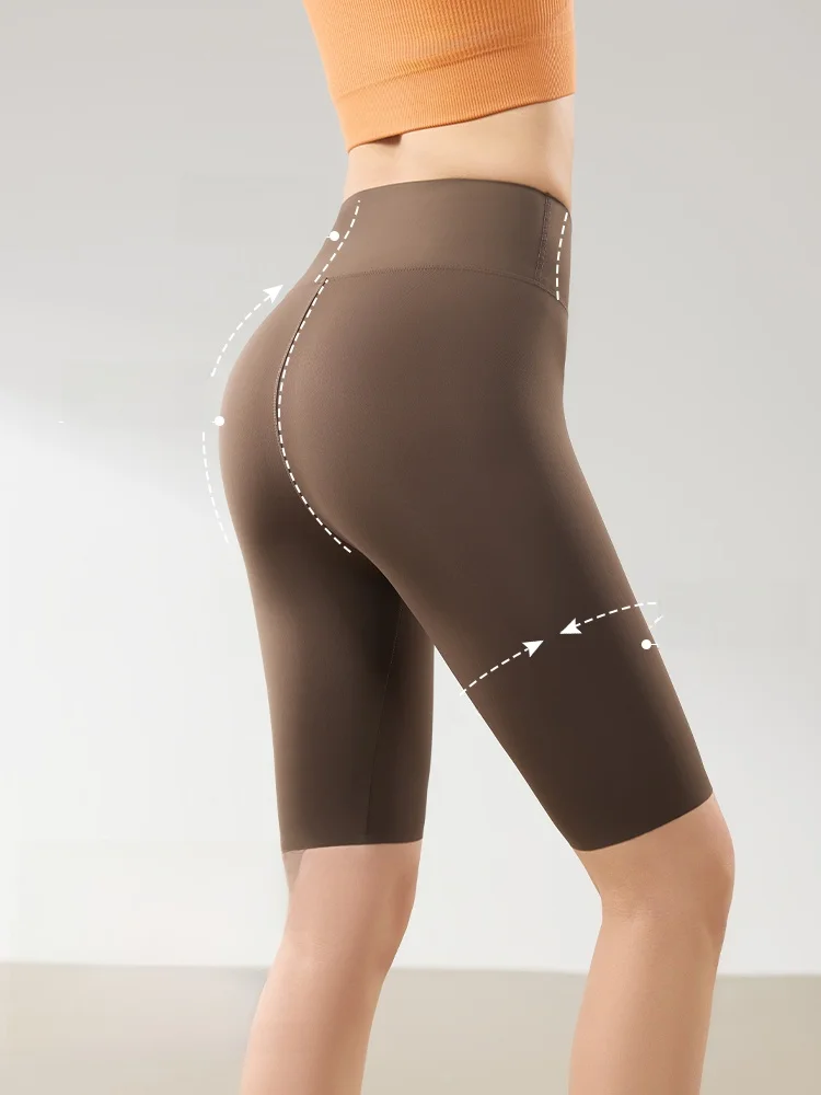 スキンパンツ レディース 夏用 透け防止 恥ずかしくないライン スポーツフィット ノーカール 五分丈 サイクリング...