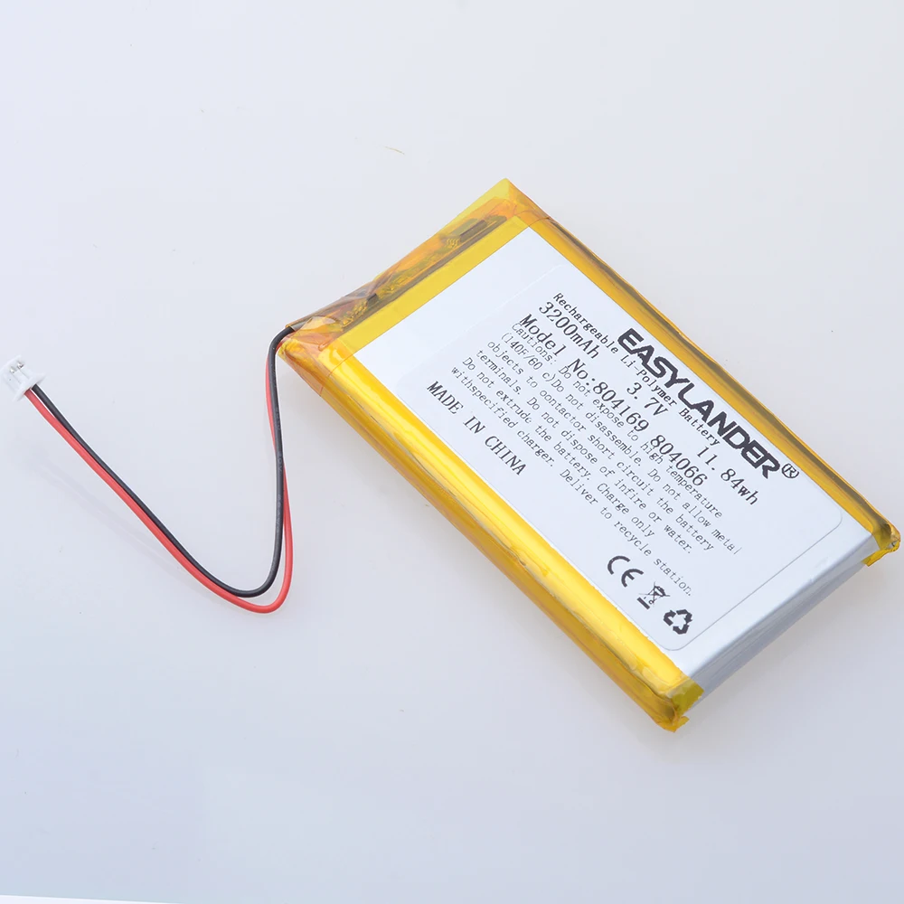 Batería de polímero de litio 3.7V 3000mAh 804169   Compatible con 804066   Batería de repuesto para máquina de juegos R36S de consola de código abierto