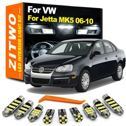 ZITWO 14Pcs Car Bulb Accessories For VW Volkswagen Jetta MK5 5 V 2006 2007 2008 2009 2010 LED Interior Trunk Reading Light Kit