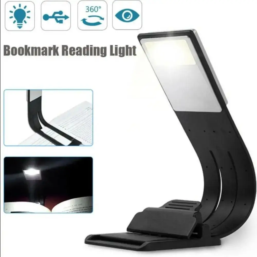 Eye Protection Book Clip Lights Clip-on 4 Gear Dimming LED Reading Lamp with Clip Flexible Folding Mini Desktop Table Lamp