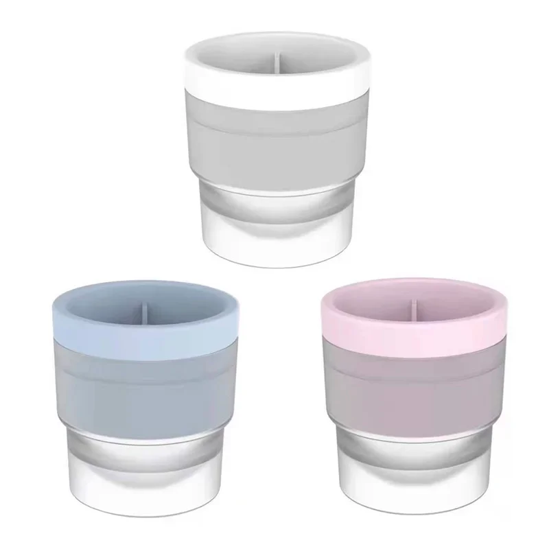 Silikon-Eisballform Stapelbare Langsam Schmelzende Kugelförmige Eiswürfelform für Whiskey Cocktails Lebensmittelecht Wiederverwendbar DIY Eisbereiter – Detail 1