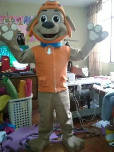 

Новая взрослая горячая Распродажа, милая кукла из пенопласта, оранжевая собака, костюм талисмана из мультфильма, плюшевое рождественское нарядное платье, костюм талисмана на Хэллоуин