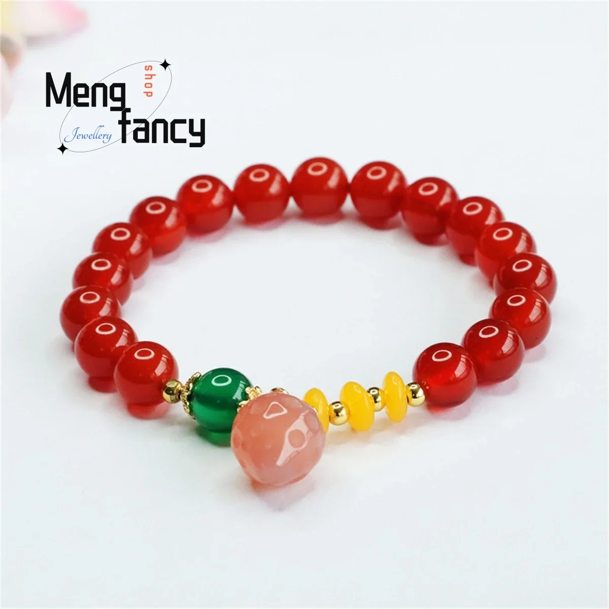 سوار سلسلة من حبات الفراولة ، طبيعي ، أصلي ، أحمر ، مصدر ملح ، بسيط ، أنيق ، شخصي ، موضة ، مجوهرات متعددة الاستخدامات