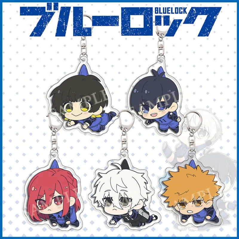 BLUE LOCK Arcylic Keychain Isagi Yoichi Bachira Meguru Key Chain Cartoon Anime Kawaii Figures Costume Accessories Birthday Gifts