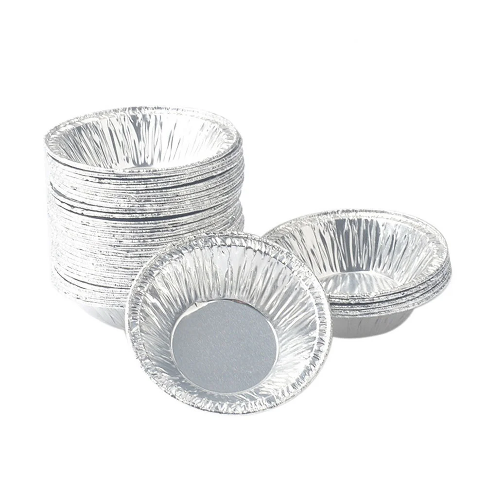 250PCS Disposable Aluminum Foil Cups Muffin Cupcake Tin Mold Round Egg Tart Molds Baking Tool disposable foil cups