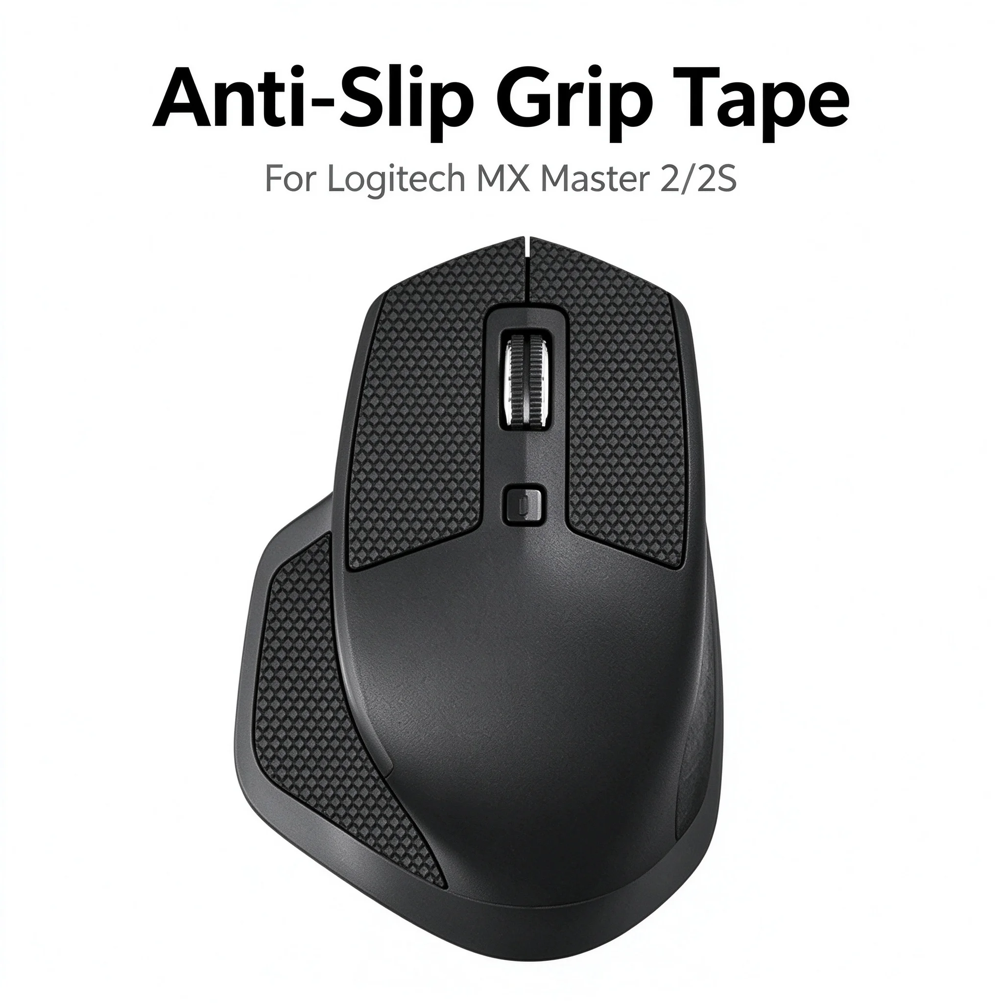 Anti-Slip Mouse Grip Tape Compatible with Logitech MX Master 2 2S 3 3S, PU Sweat Absorbent Sticker, Strong Self-Adhesive