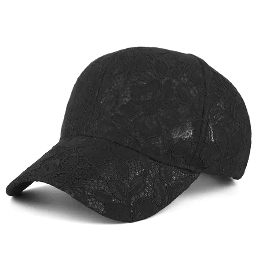 Princess Style Lace Embroidery Mesh Flower Spring and Summer Women Baseball Caps Breathable Lady Snapback Hats Young Girl BQ091
