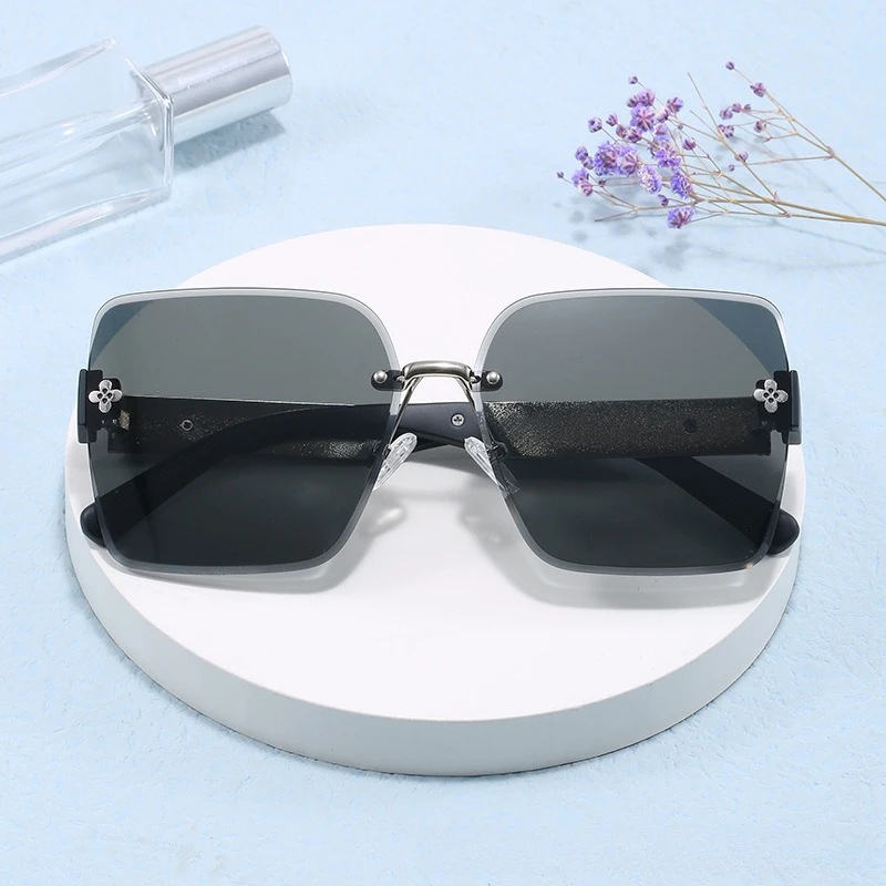 

Oversized Square Sunglasses Women Men Rimless Polarized Sun Glasses UV400 Fashion Designer High Quality