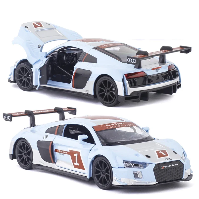 1:32 R8 LMS スポーツカーシミュレーションおもちゃの車モデル合金プルバック子供のおもちゃ本物のライセンスコレクションギフトオフロード車