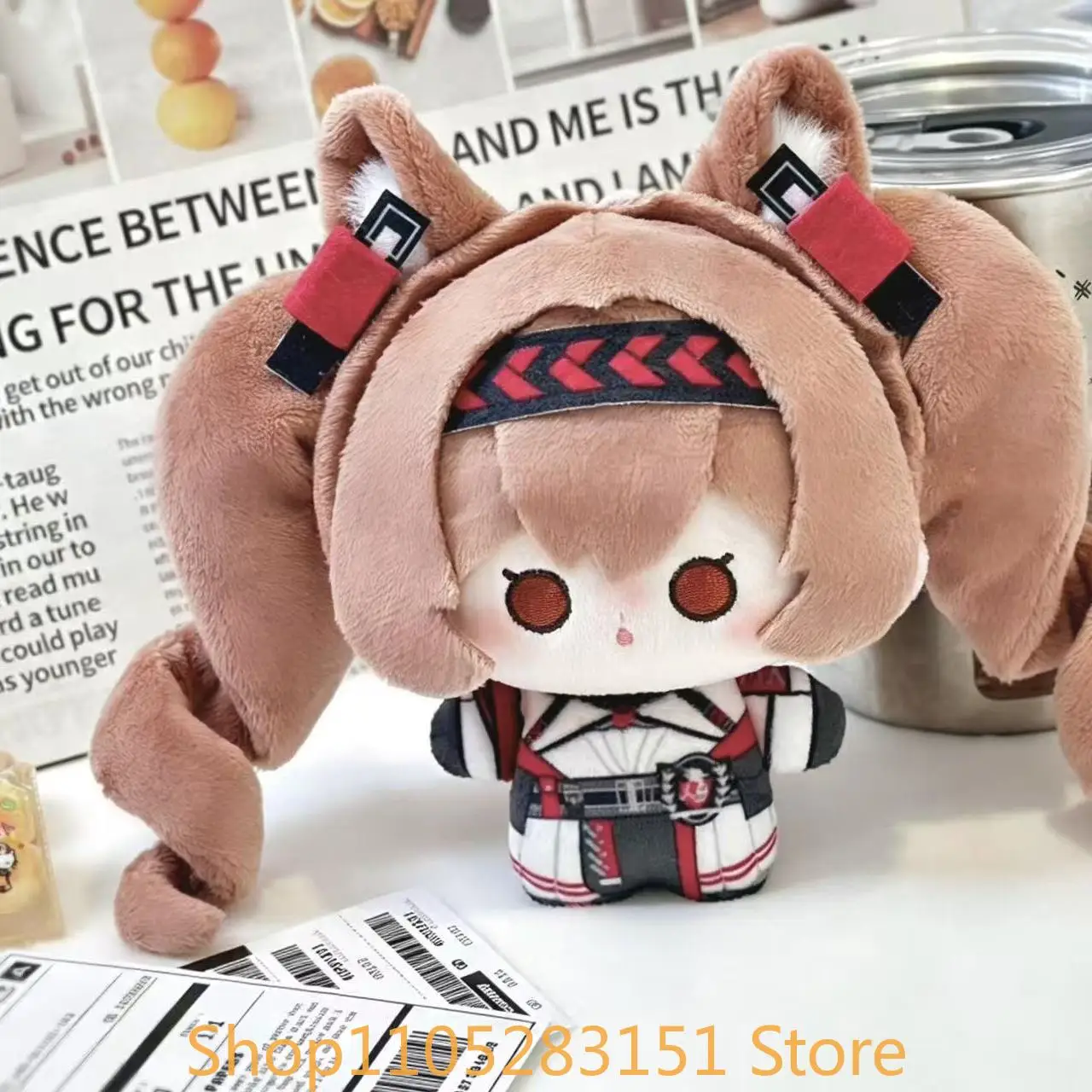 Arknights Angelina the Mellow Wish Cosplay Plush Key chain pendant Bag ornament Accessories Kawaii Keyring Cosplay Xmas Gift - view 4
