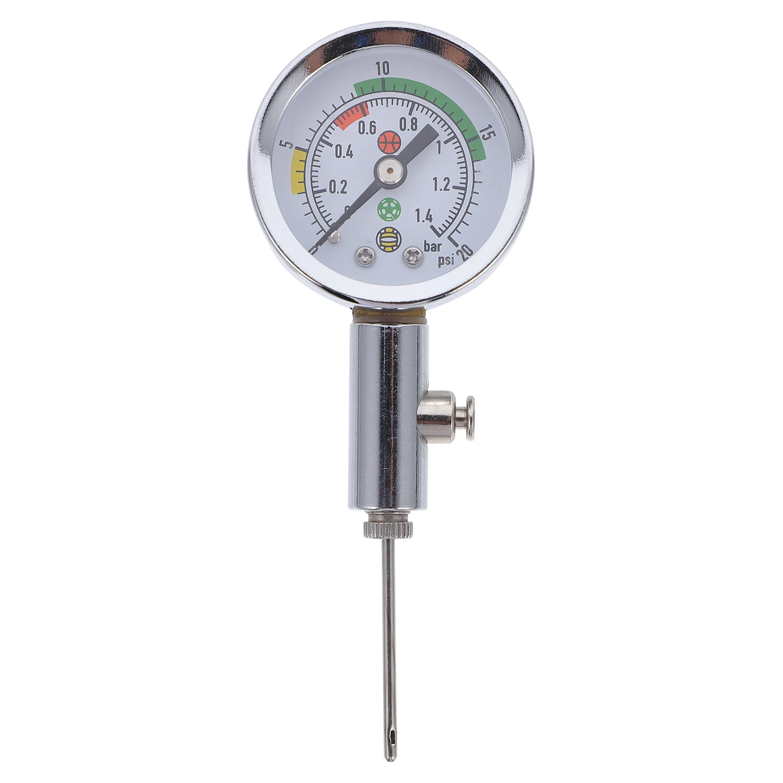 

Pressure Gauge Heavy Duty Metal Pressure Meter Release Valve For Basketball Volleyball Football Soccer