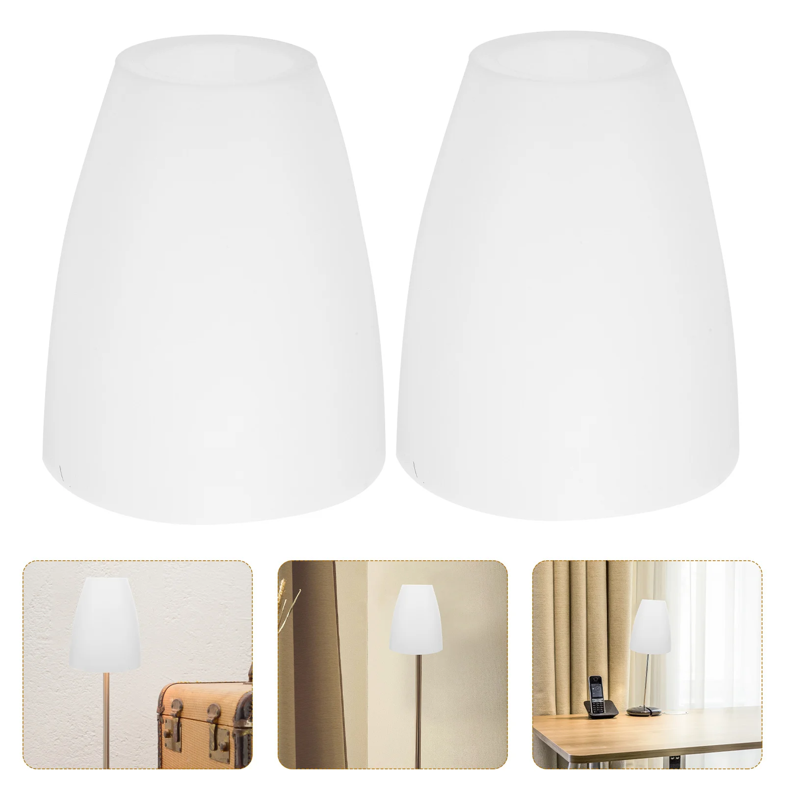 

2Pcs Plastic Lamp Shade Replacement Lampshades for Desk Table Floor Lamp Covers Bedroom Table Light Shade Replacement Lampshades