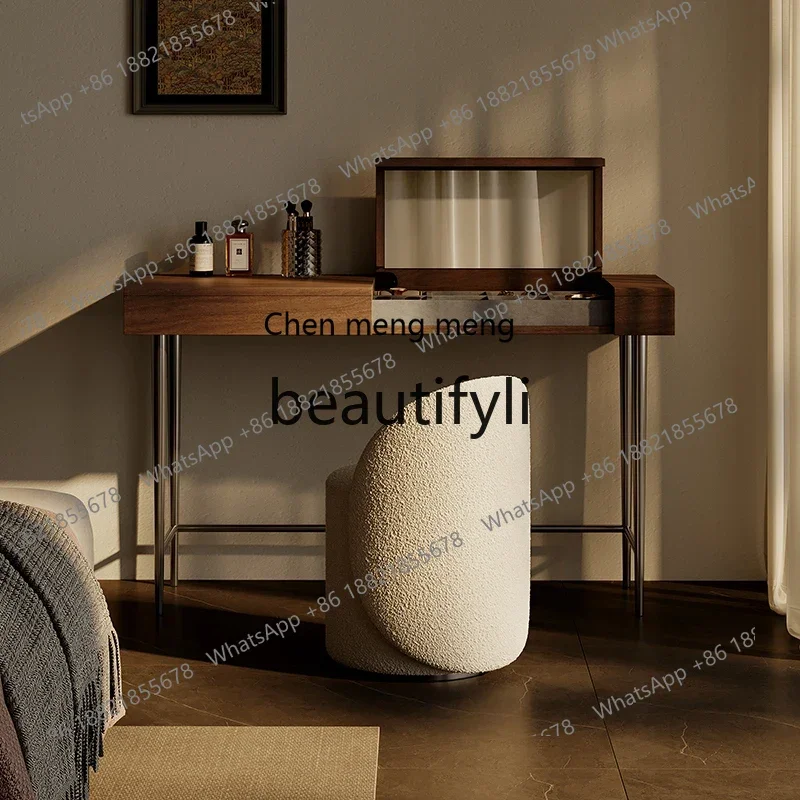 Dresser 2025 new bedroom solid wood clamshell makeup table minimalist high-end designer desk2936