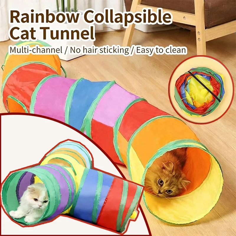 Cat Tunnel Toy - Cat Tunnel Pet Tube Collapsible Play