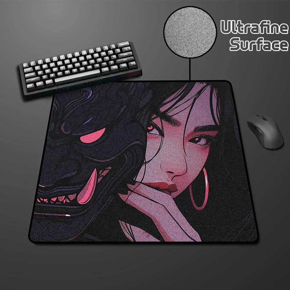 

40X45 High Elastic Non-slip Bottom Mouse Mat Mask Girl Speed Mouse Pad Non-slip Rubber Base Mousepad Uitrafine Surface Desk Mat