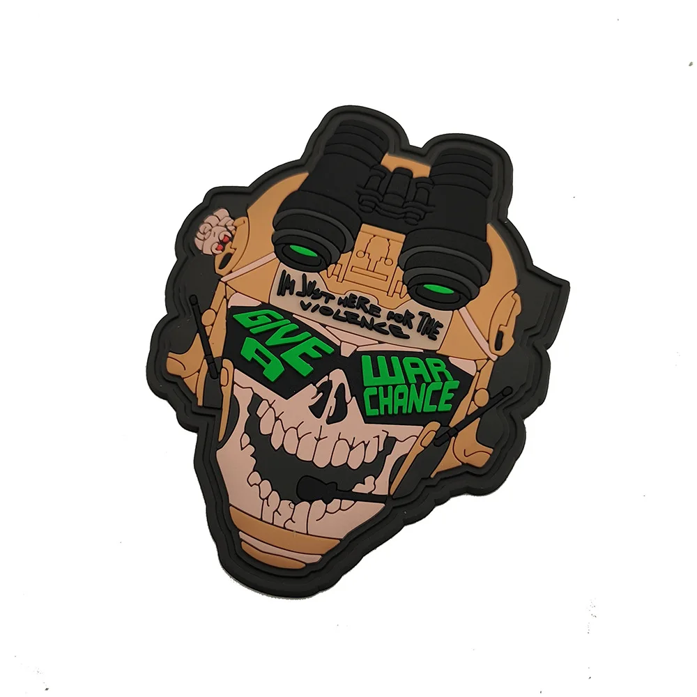 Lucky Finger Global Forward Canoe Reflective Patch Front Toward Enemy Haftowane naszywki Tacticas Chevron Skeleton Skull Badges