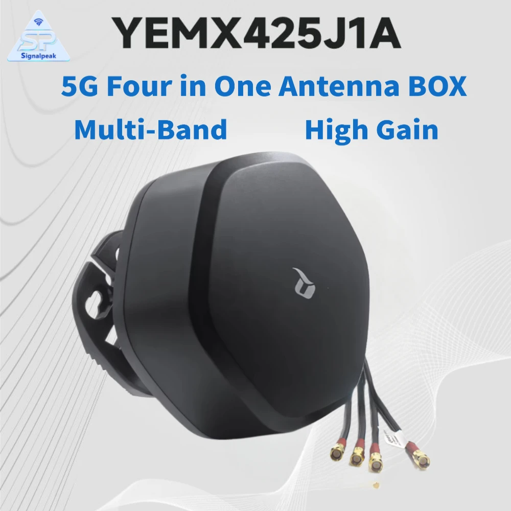 Quectel 5G 4-in-1 Combination Antenna 410-6000MHz Multi-Band Waterproof Antenna With SMA Male Connector and 0.4m Extension Cable