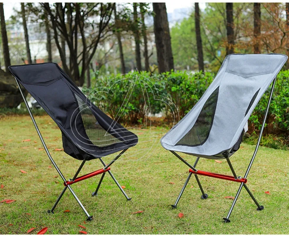 Outdoor Chair Camping Lightweight Portable Backrest Chair Self-driving Tour Open Air Camping Park Picnic Folding Moon Chair view 5