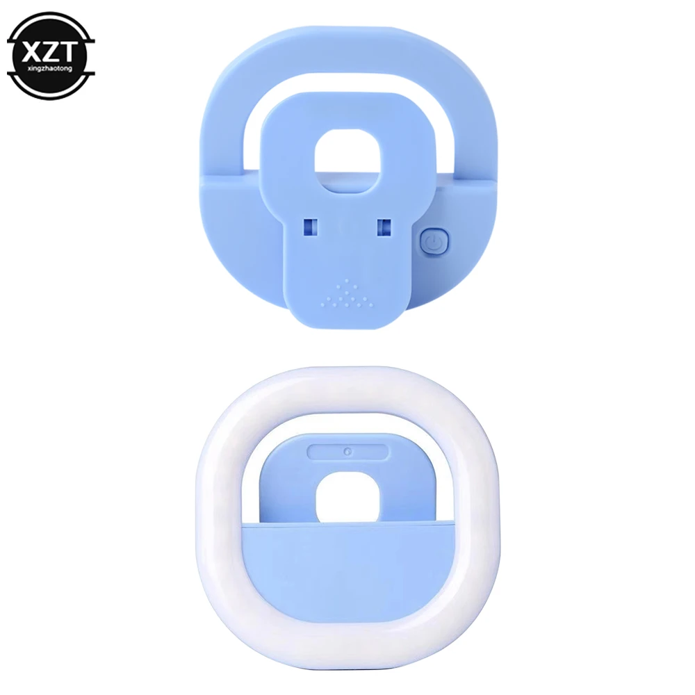 ไฟเติมสำหรับโทรศัพท์มือถือไฟ LED แหวนสำหรับเซลฟี่สด USB ชาร์จไฟได้สำหรับการประชุมทางวิดีโอขนาดเล็กพร้อมคลิป