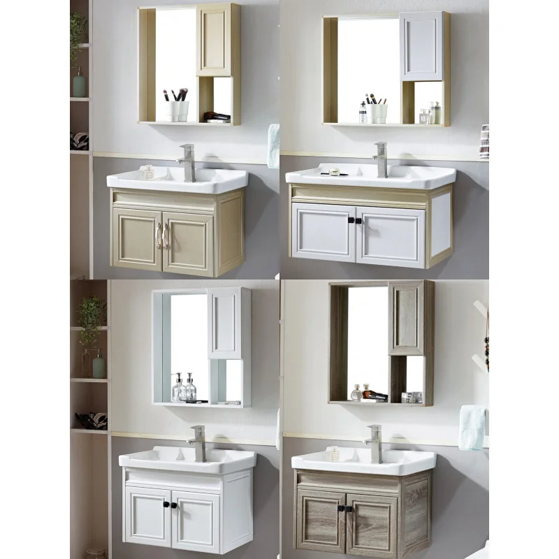 custom.Aluminum Vanity Cabinet Cheap Wall Mounted Bathroom Wash Basin Vanity Furniture Bathroom