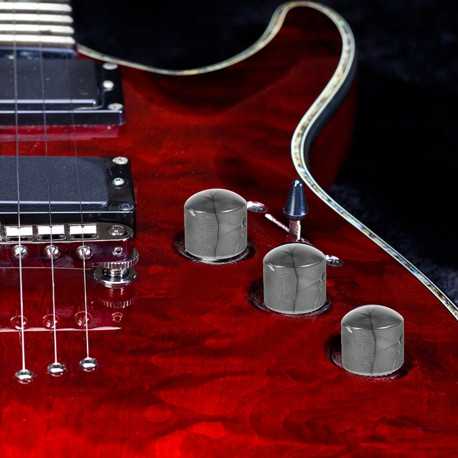 

1 set 1 Set Electric Guitar Potentiometer Control Knobs Premium Plastic Dome For Volume Tone Replacement Knobs For Instrument