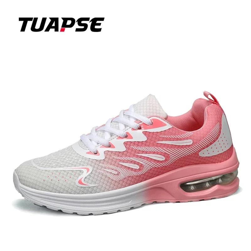 TUAPSE Autumn Winter Women Sport Shoes Flying Woven Breathable Comfortable Ladies Casual Lace-Up Sneakers Size 36-42