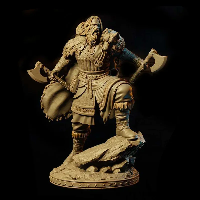 

1/24 1/18 Resin Model Kit Gallant AXE Warrior Figure Unpainted No Color RW-1314