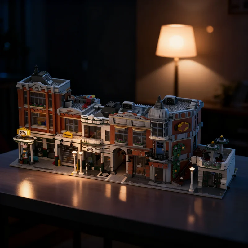 

6521pcs MOC 3in1 Corner Garage Alternative Modular Streetscape Model Building Blocks Architecture Toy Christmas Gifts Brick Kids