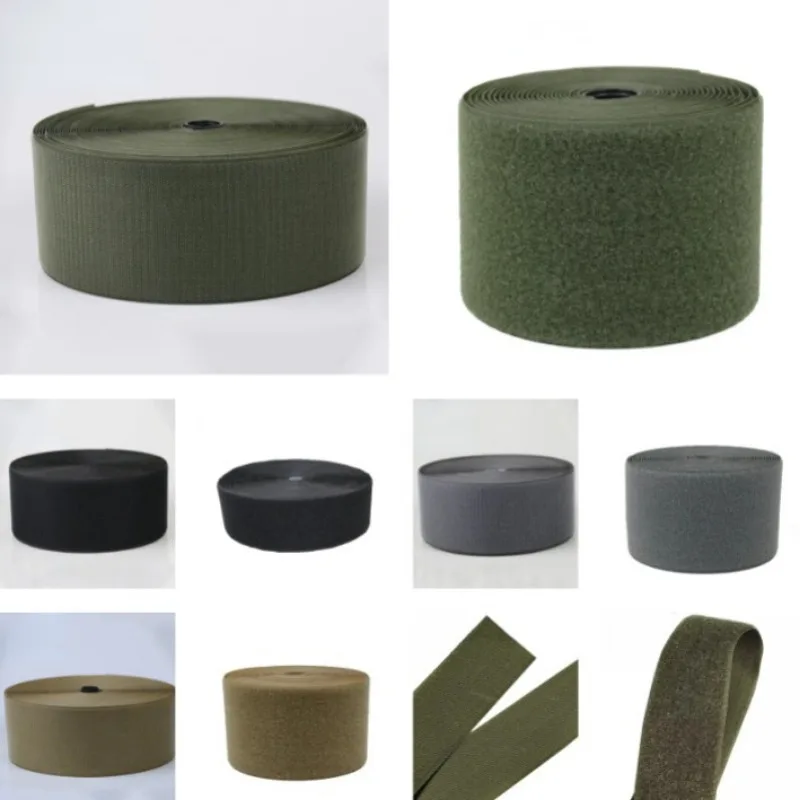 

5cm Width Army Green Blue Coyote Brown Grey Black RG Khaki Adhesive Hook and Loop Fastener Strap Magic Sticking Sewing DIY