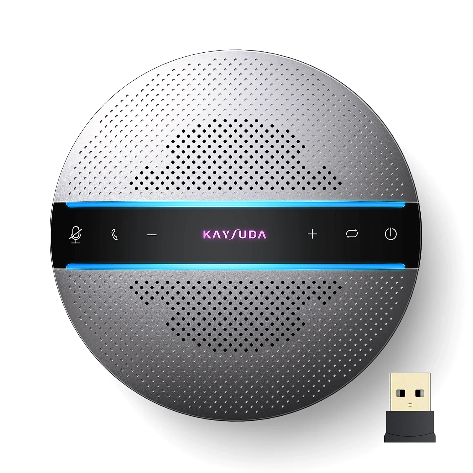 Wireless Speakerphone With 6 Mics, Enhanced Voice Pickup 24H Call Time Daisy Chain