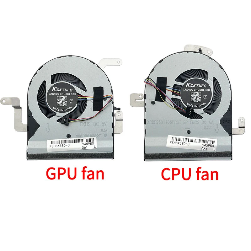 Laptop Cpu GPU Cooling Fan For Asus N580 N580GD X580VD X580VE NX580V NX580VD N580V N580VD M580V M580GD FJNK FJNL