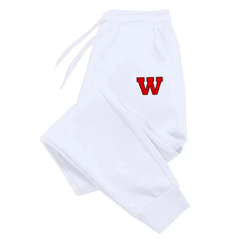 2025 خريف وشتاء عالي الجودة سراويل رجالية ونسائية غير رسمية مع مطبوعات عصرية يومية سراويل رياضية ناعمة ومريحة