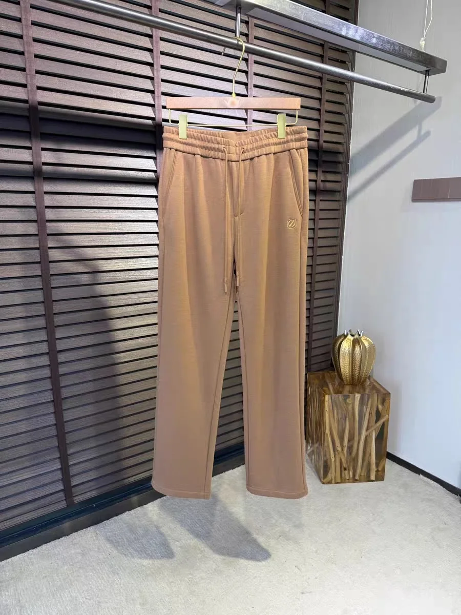 

Italian Sle ZZ Camere Blend Casual Pants Elastic Waist Straight Leg Autumn Winter Faion Retro Look Youth Men's Trousers