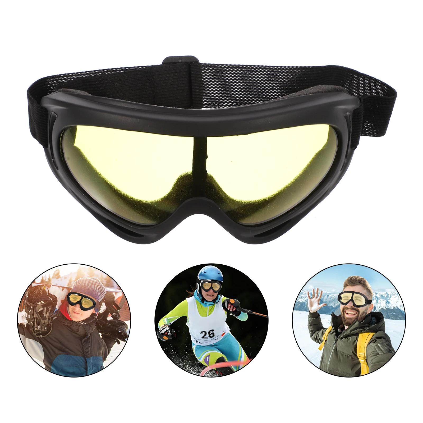 

1 Pcs UV400 Windproof Skiing Riding Cycling Eyewear Anti-Fog Goggles Outdoor Sports Glasses