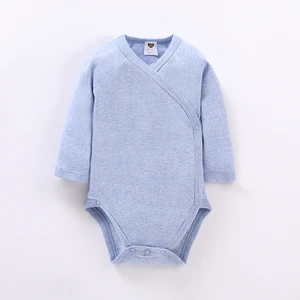 Langarmige Babybrüche für Neugeborene, 100% Baumwoll-Overall für Kinder, Seitenöffnung, Jungen- und Mädchenkleidung 8 Hauptverkauf Overalls Single Front - №5