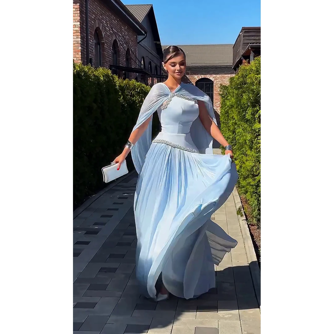 

Lumina Shawl Dresses 2026 Luxury Prom Dress 2026 Woman Custom Made Long Evening Dresses for Weddings Line A Rhinestones Women's