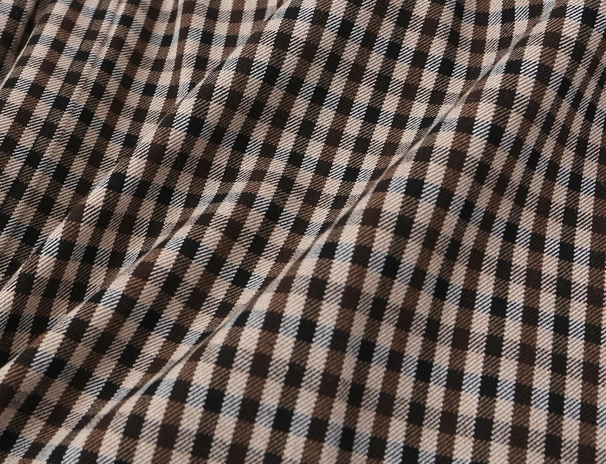KONDALA Vintage Casual Chic Damen Trenchcoat, kariert, mit Einzelknopf, Umlegekragen, modischer Mantel, Herbst-Winter-Mantel 2026 – Detail 11