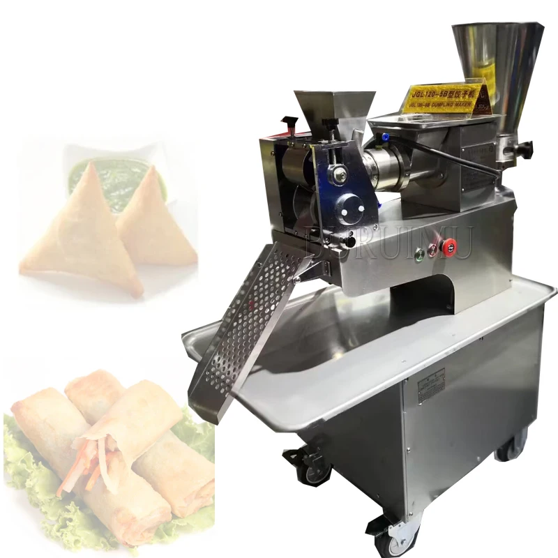 Spring Roll  Machine Samosa Making Machine Automatic Dumplings Maker  Stainless Steel Dumpling Wrapper Machine 1.5kw