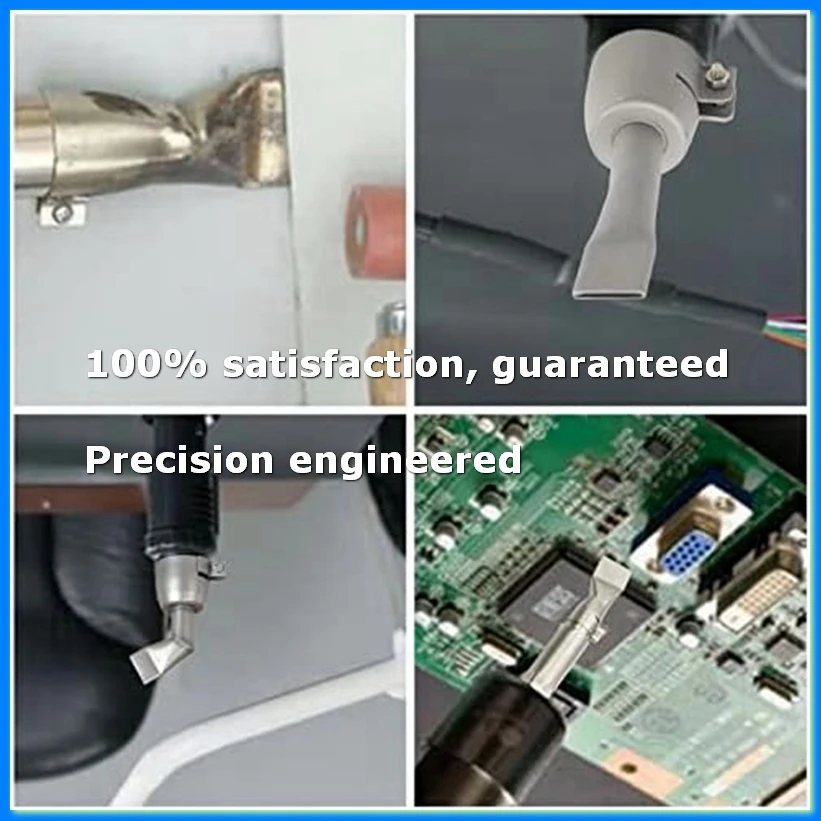 Hot Air Welding Set 20mm Flat Welding Nozzle Tip Wide Mouth Tube Welding Nozzle Replacement PVC Plastic Sheet-A73M