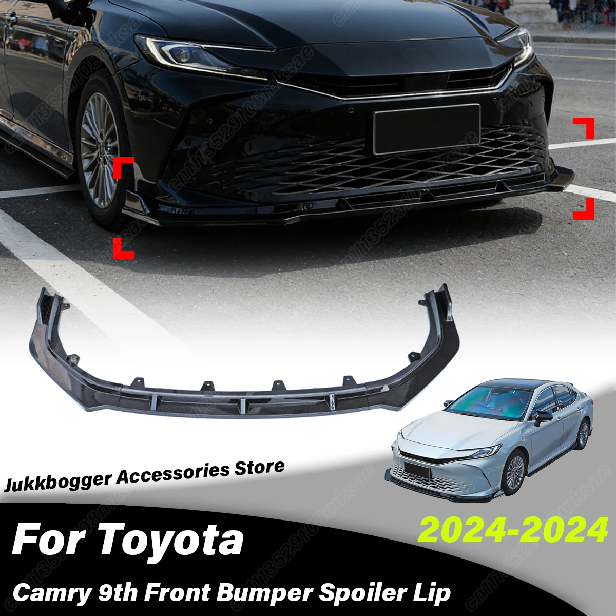 

For Toyota Camry 9th 2024 Automobile Front Bumper Lower Lip Protective Cover Front Bumper Spoiler Lip Deocoration Accessories