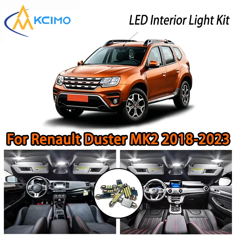 

Super Bright LED Interior Lights For Renault Duster MK2 2018-2023, Easy Install Car Atmosphere Lamp Kit