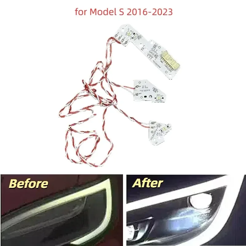 

Белый свет для Tesla Model S 2016-2023, автомобильные фары, чип DRL, балласт, печатная плата, чип источника света