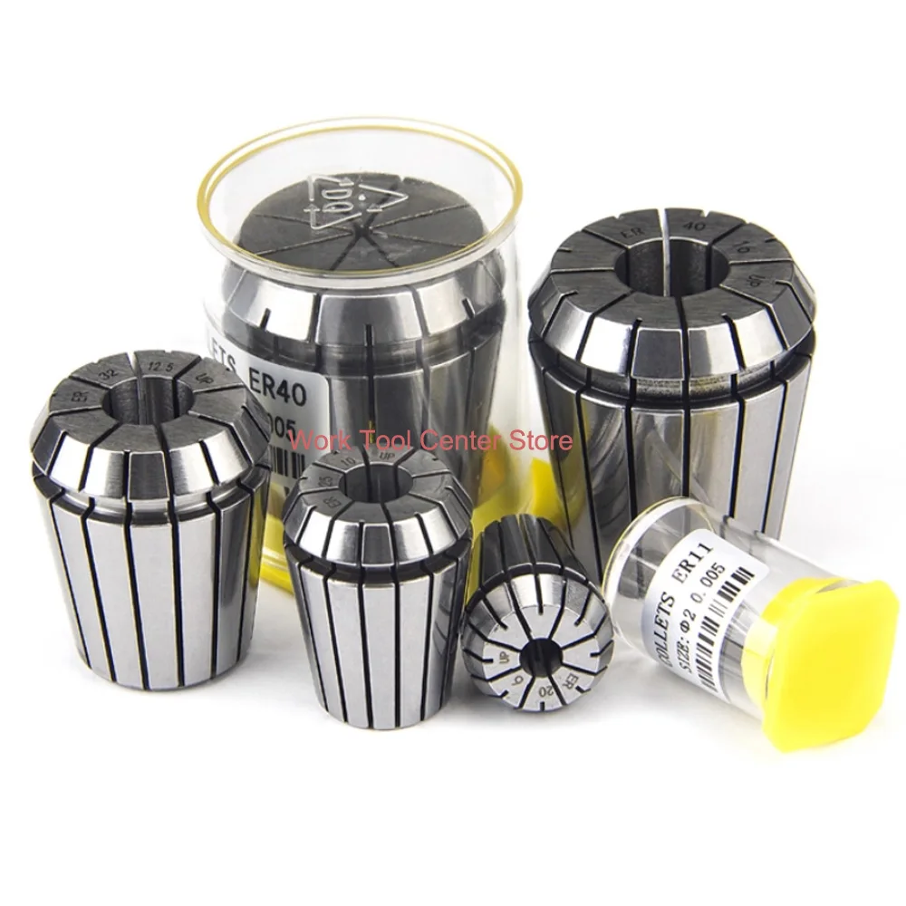 65Mn AAA High Precision CNC Collet Chuck ER11/16/20/25 1/2 1/4 1/8 Lathe Bit Tool Holder Drill Milling Cutter Tapping Adapter