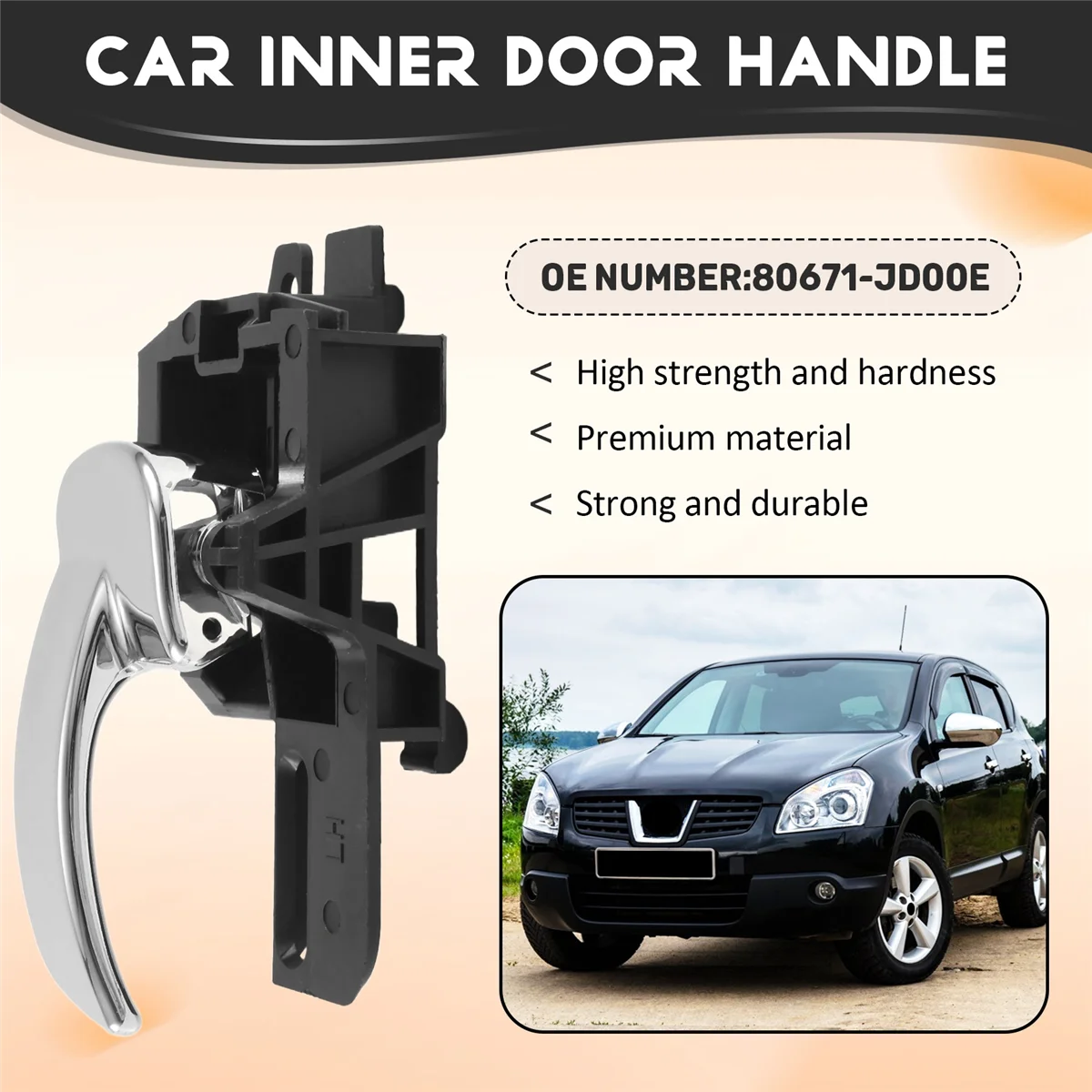 

Efficient convenientInterior Inner Door Handle Front Rear Left for Nissan Qashqai J10 2007-2013 80671JD00E excellent quality