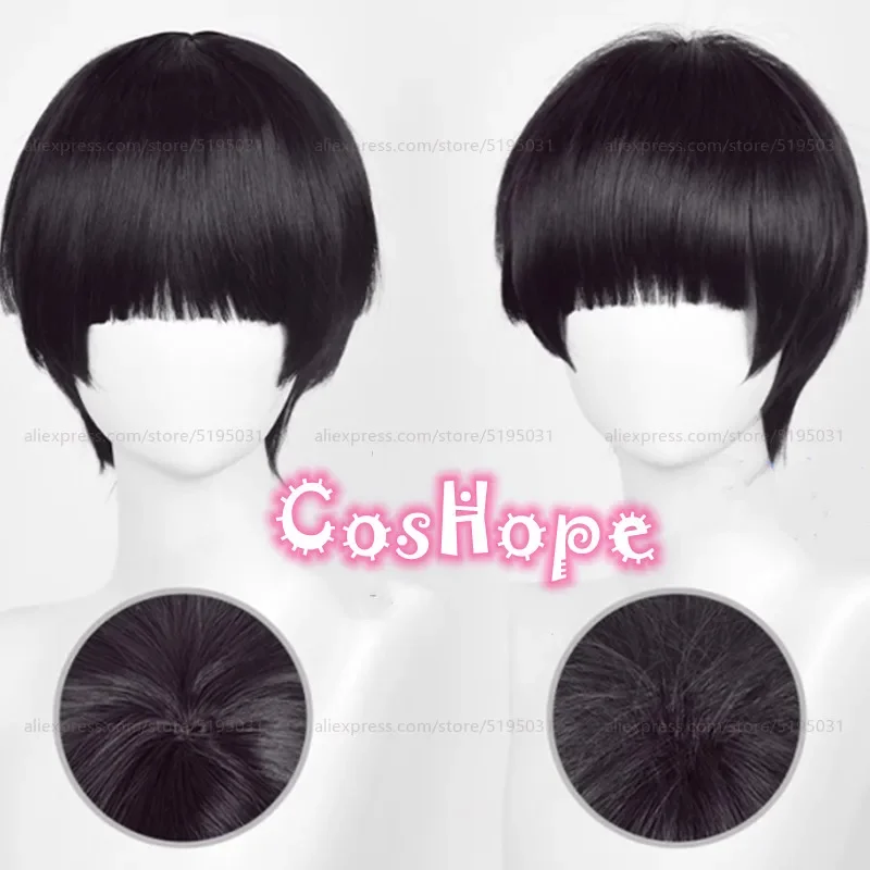 

Парик для косплея Shigeo Kageyama 32 см, термостойкие синтетические волосы для косплея аниме, Хэллоуин