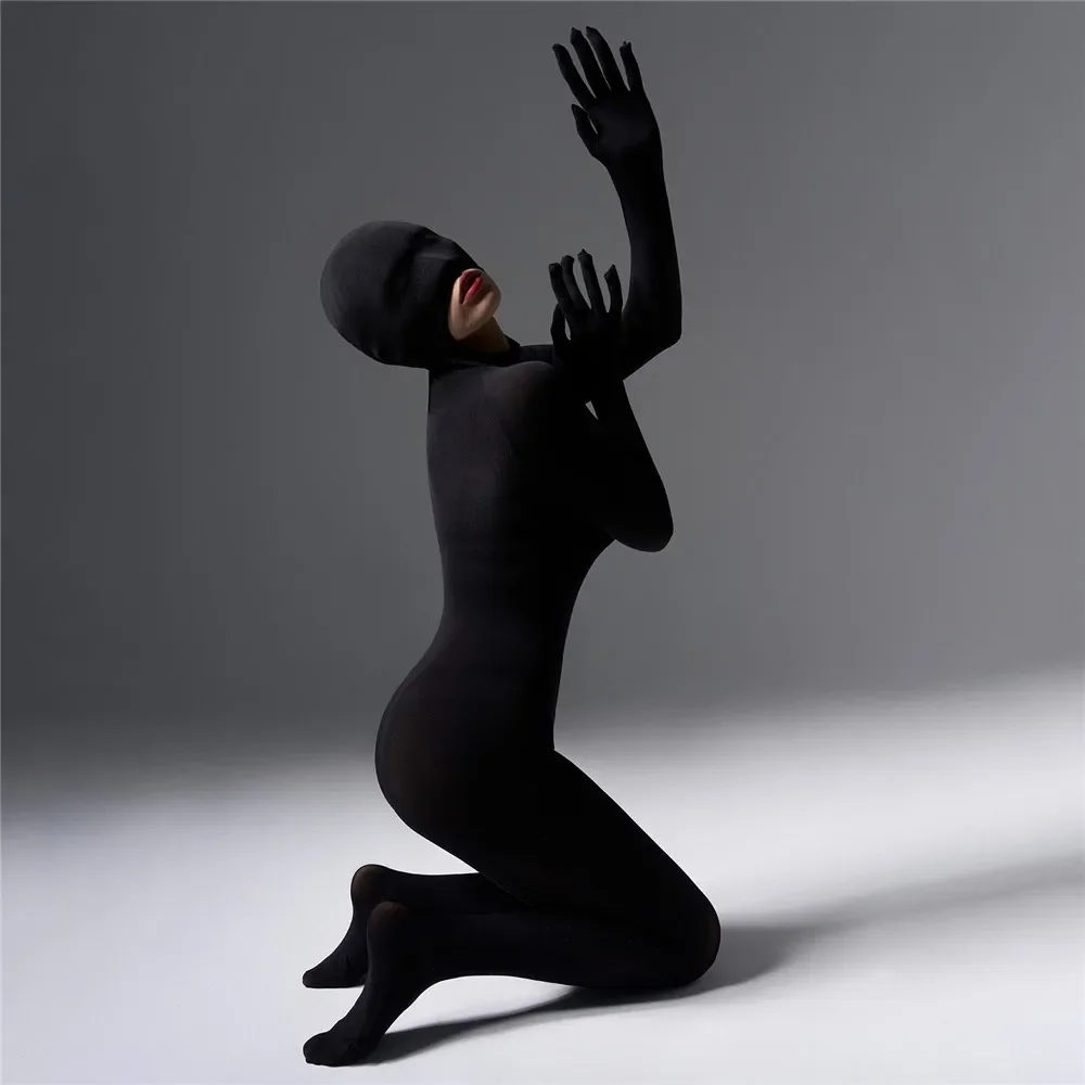 مثير المرأة 120D الجوارب مقنعين قناع مرونة ارتداءها شير انظر من خلال السروال القصير قفاز حللا تأثيري خادمة يوتار