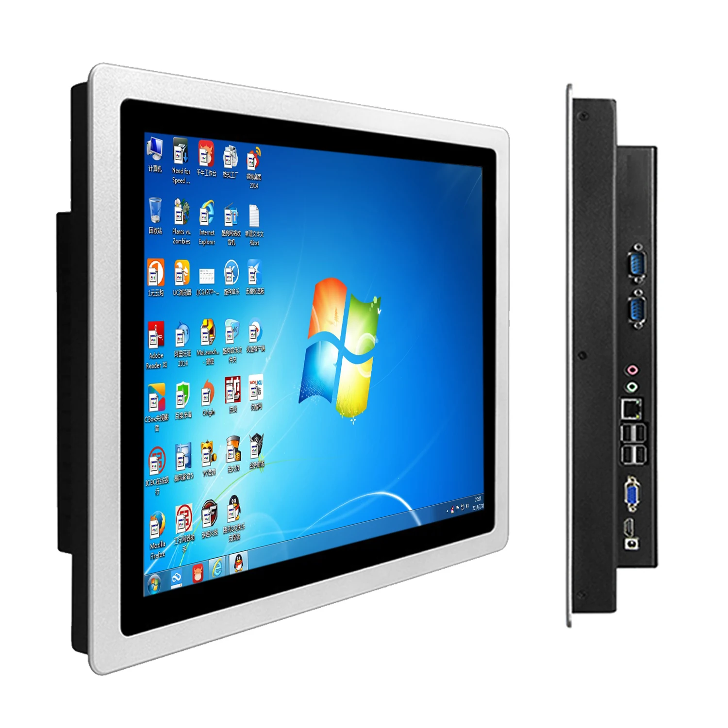 15 inch industrial computer tablet pc all-in-one pc core i7-7500U with capacitive touch screen panel pc for win10 pro 1024*768