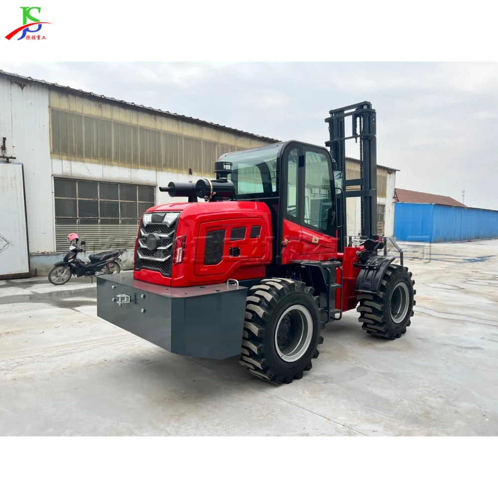 Factory Selling Heavy Duty 36.8kW Diesel Engine Forklift Rough Terrain Forklift for Outdoor Material Handling